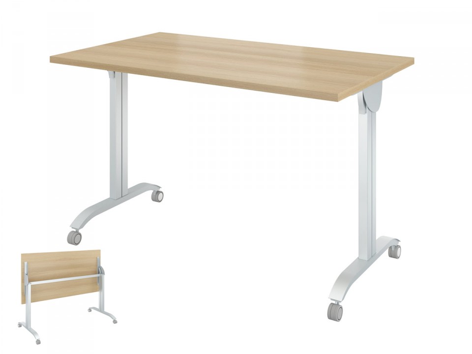 Мебель для персонала ДУБЛИН ДР96 Стол на колёсах, на м/к с откидной столешницей